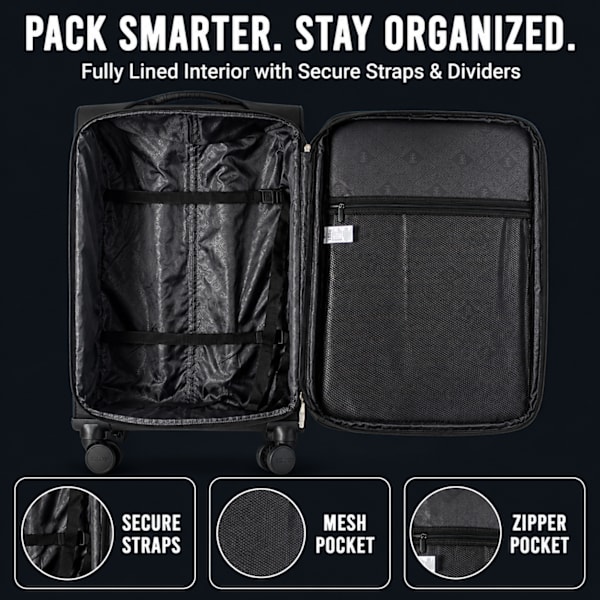 MorningSave: IZOD Ocean 3-Piece Expandable Soft Sided Luggage Set