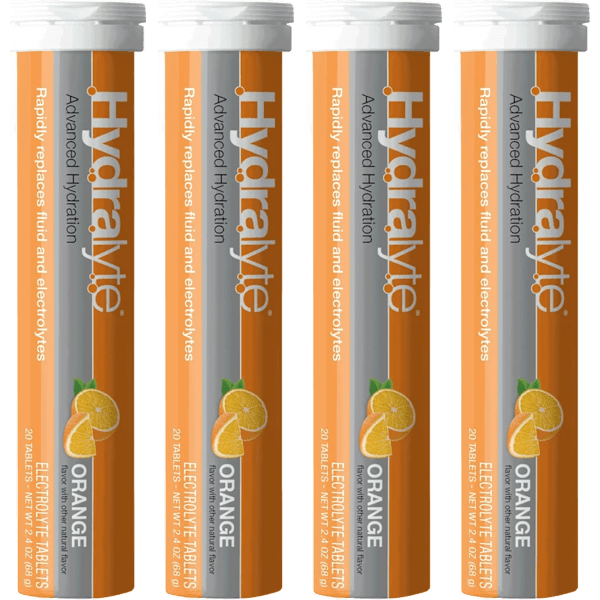 4-Pk 20-Ct Hydralyte Electrolyte Hydration Tablets (Orange) $10 + Free S&H