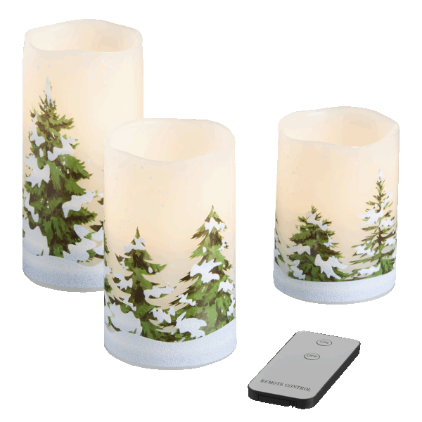 Artemis 3-Piece Flameless LED Wax Candle with Remote $14.99