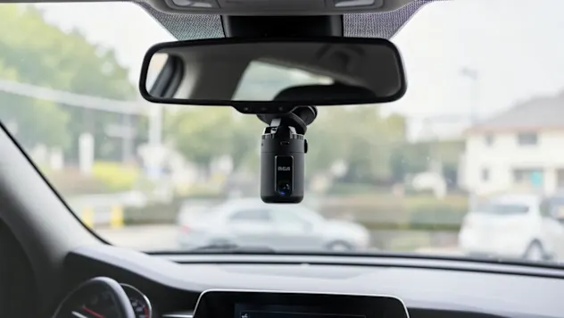 RCA 360 Degree Viewing Dash Cam with Voice Controlled Camera Aiming