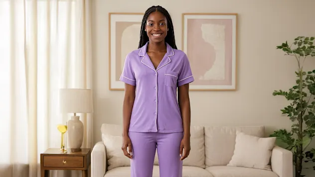 Moonstruck Short Sleeve Notch Collar Pajama Set