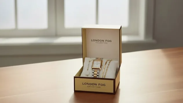 London Fog 4-Piece Watch & Bracelets Set