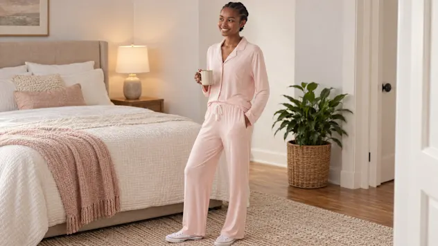 Moonstruck Long Sleeve Notched Collar Pajama Set