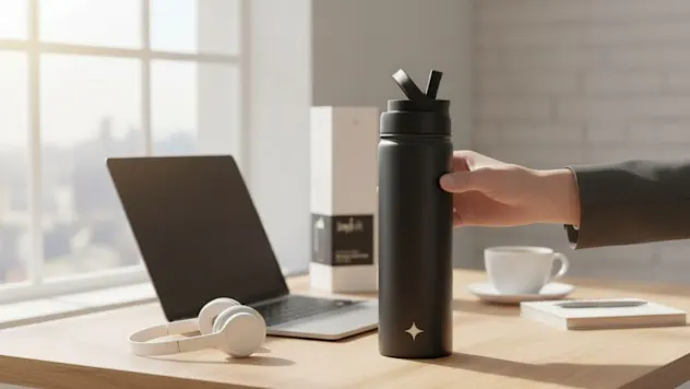 4-Pack: JoyJolt 22oz Water Bottle with Flip Lid & Sport Straw Lid