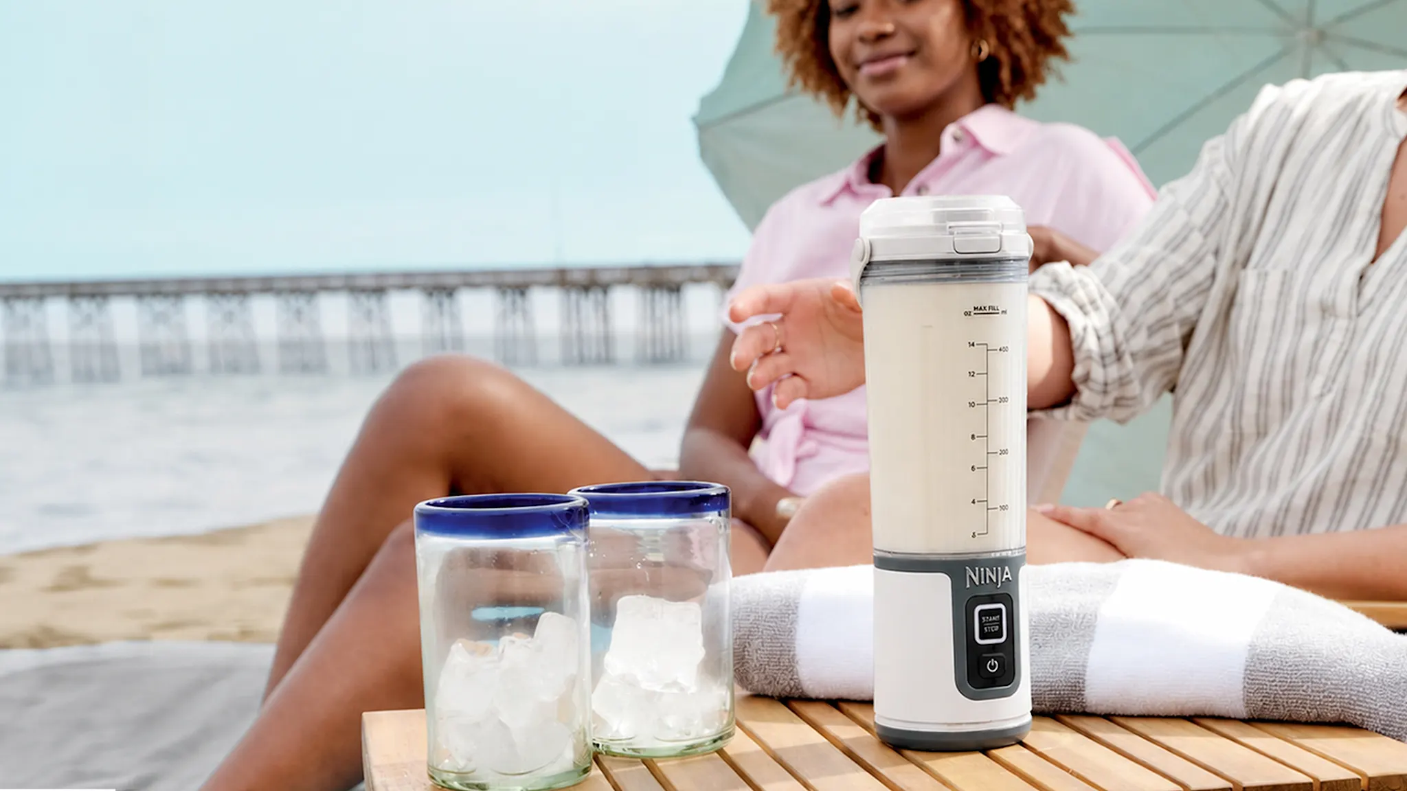 Ninja Blast 18oz Portable Blender with Flat Lid & Blade Cover
