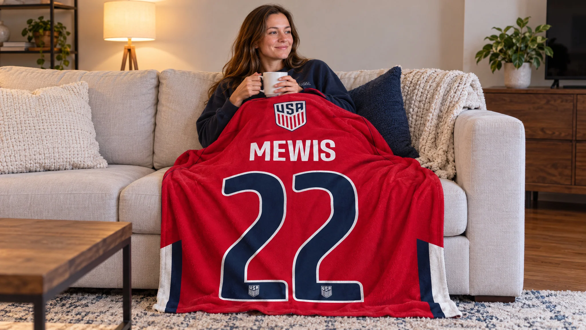 3-Pack: Sleep Squad 60" x 80" Women's USA Soccer Blankets