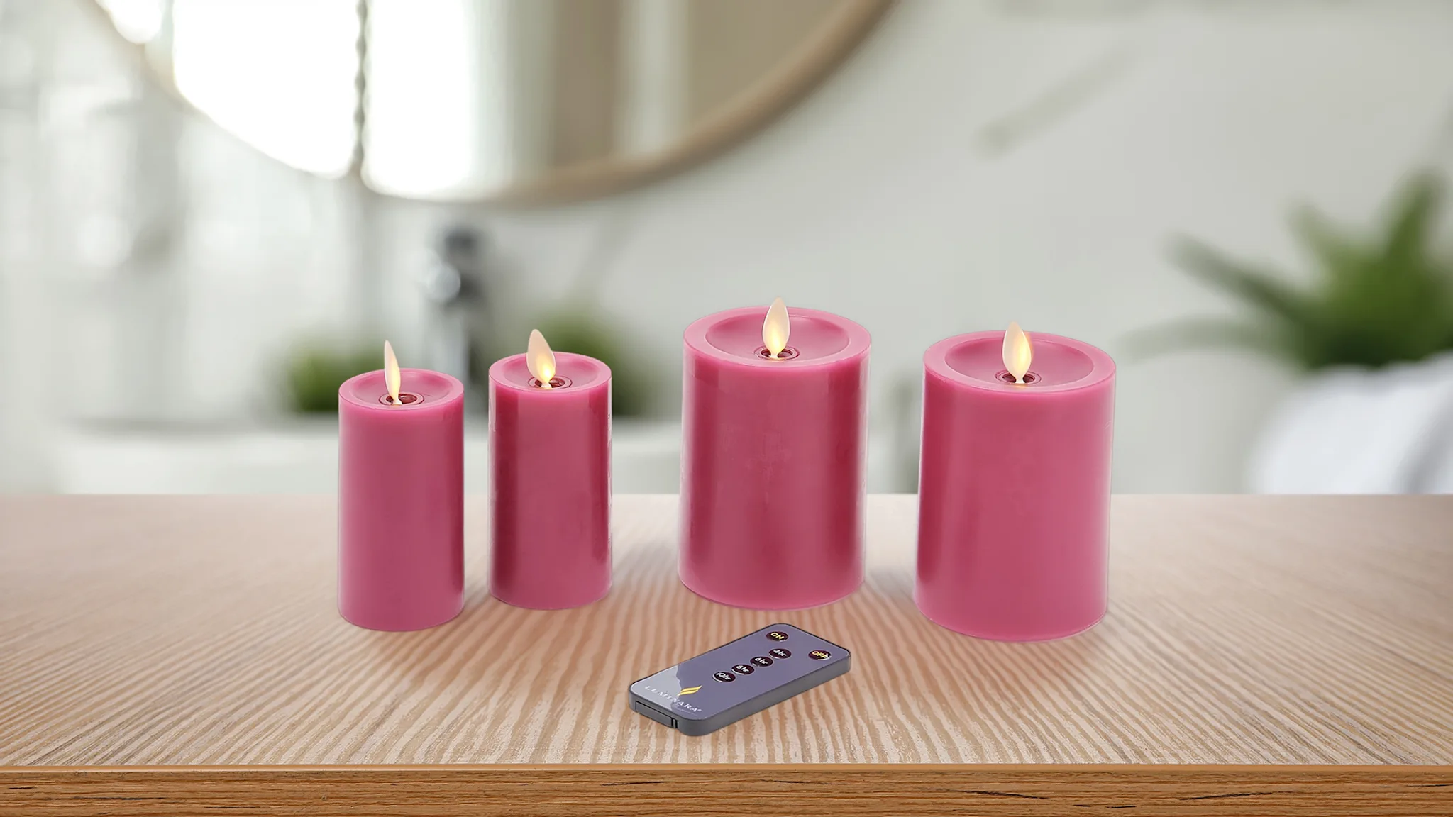 4-Pack: Luminara Flameless Candle Sets with Remote