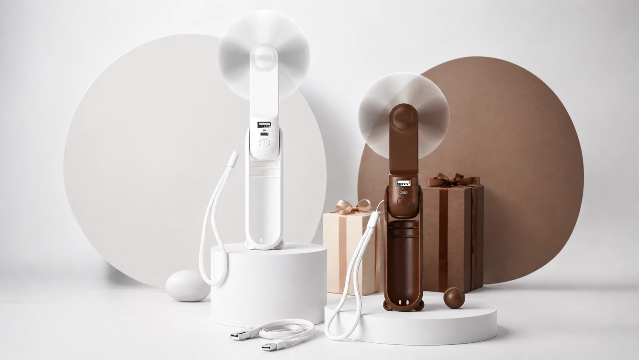 2-Pack: Quick and Cool Handheld Fan, Flashlight & Power Bank