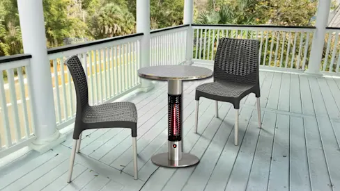 The Heated Outdoor Bistro Table