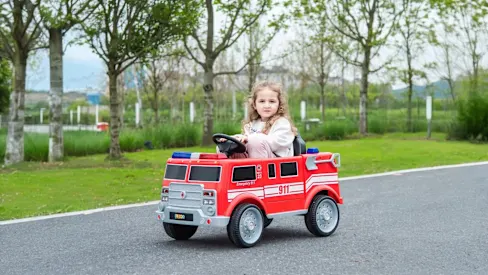 The Ride-On Fire Engine with Working Sprinkler