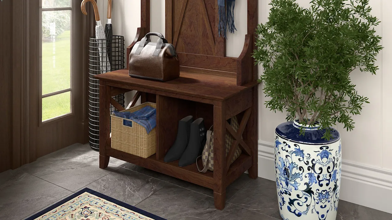 Key West Hall Tree with Shoe Storage Bench