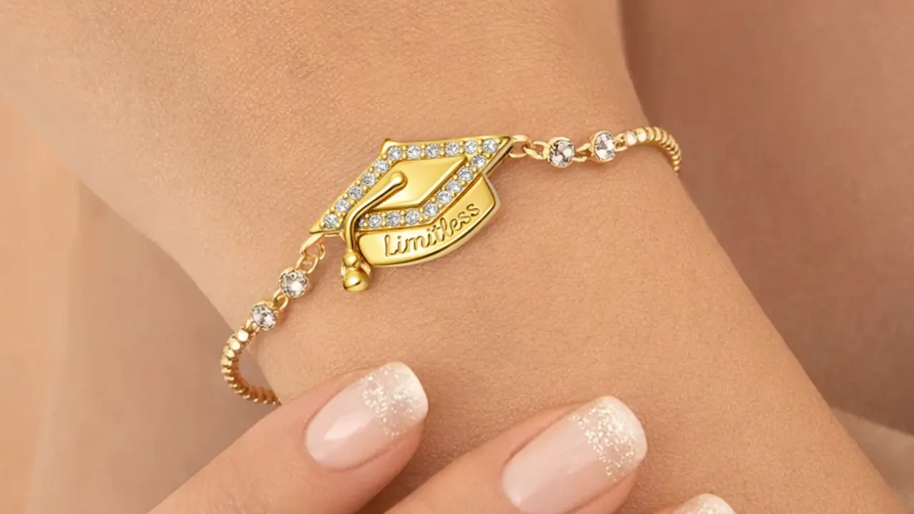 Hollywood Sensation Limitless Pavé Graduation Cap Adjustable Bracelet
