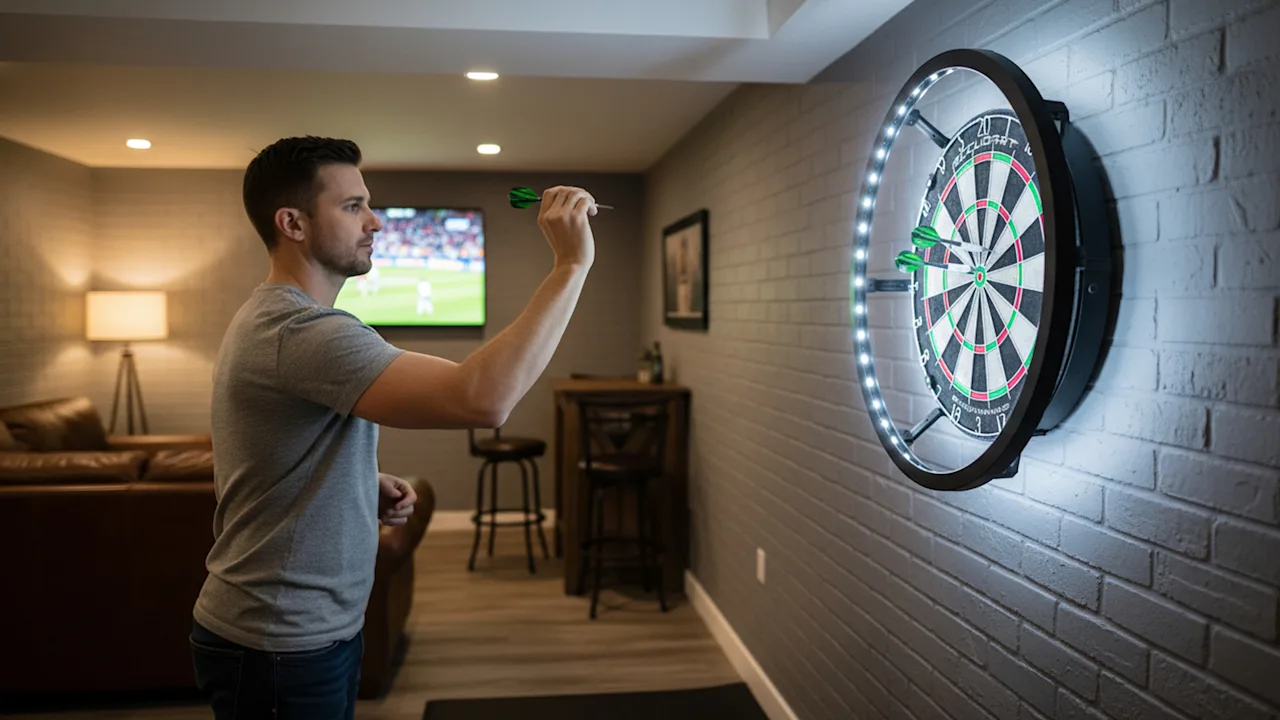The LED and Blacklight Dartboard Set