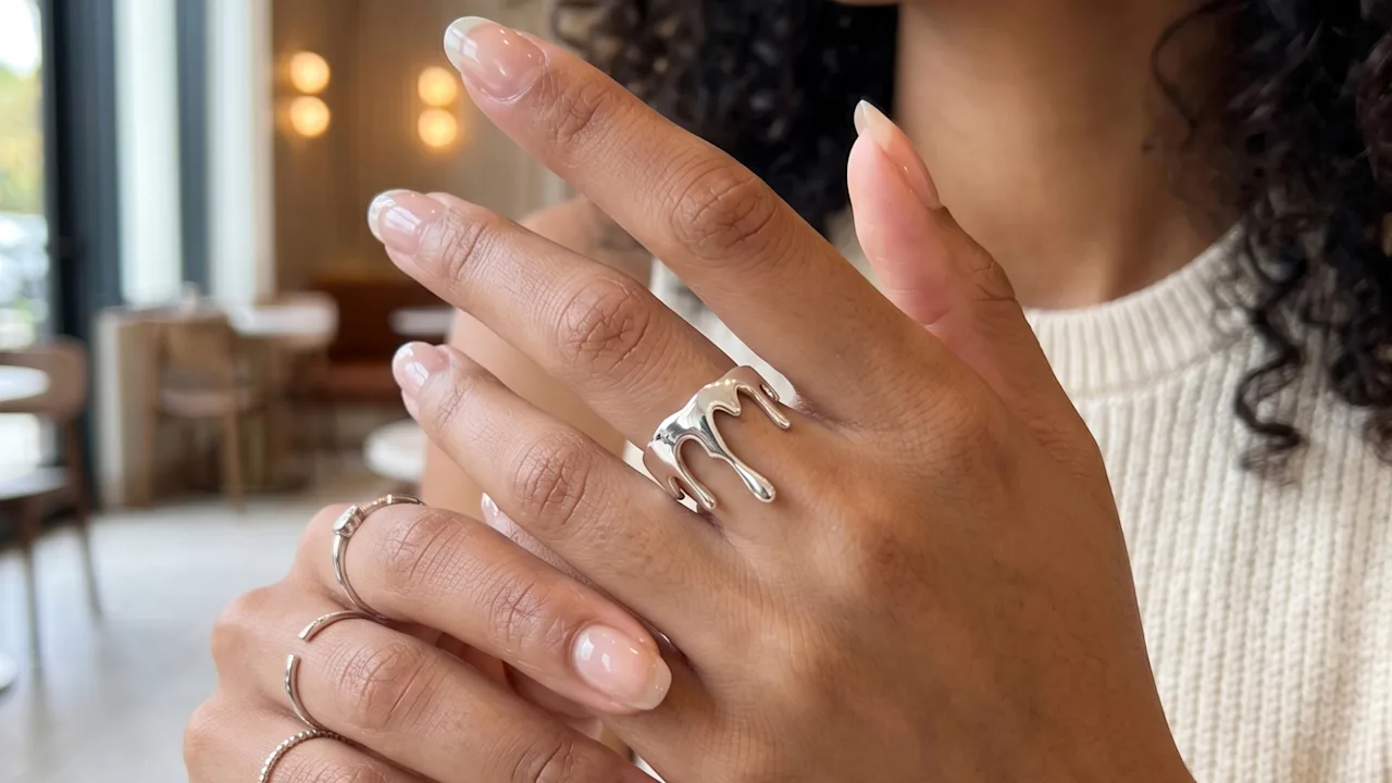 Kylie Harper Melting Statement Band Ring