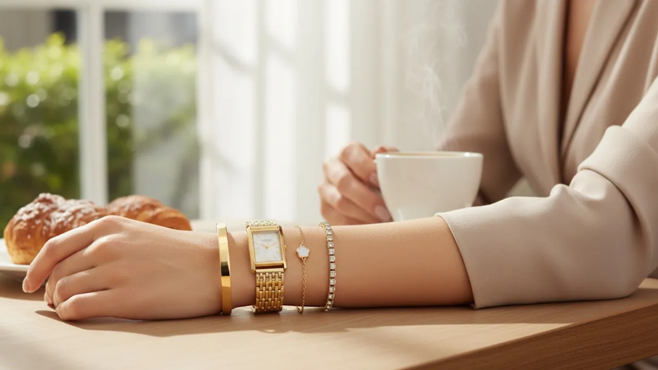 London Fog 4-Piece Watch & Bracelets Set