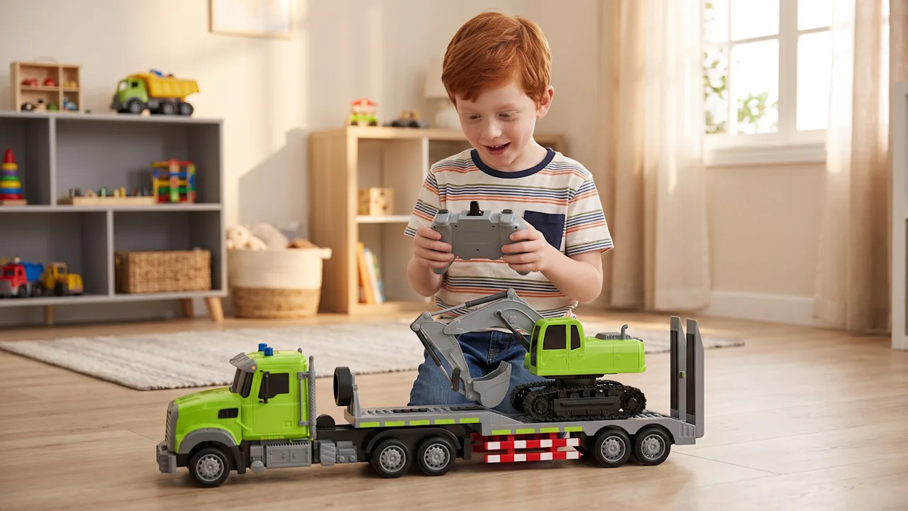 The Remote Control Truck And Digger Set