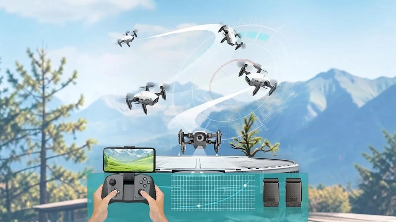 Sumeaut Mini Foldable RC Quadcopter Drone with Camera