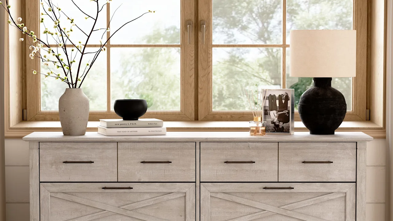 Key West 6 Drawer Dresser in Washed Gray