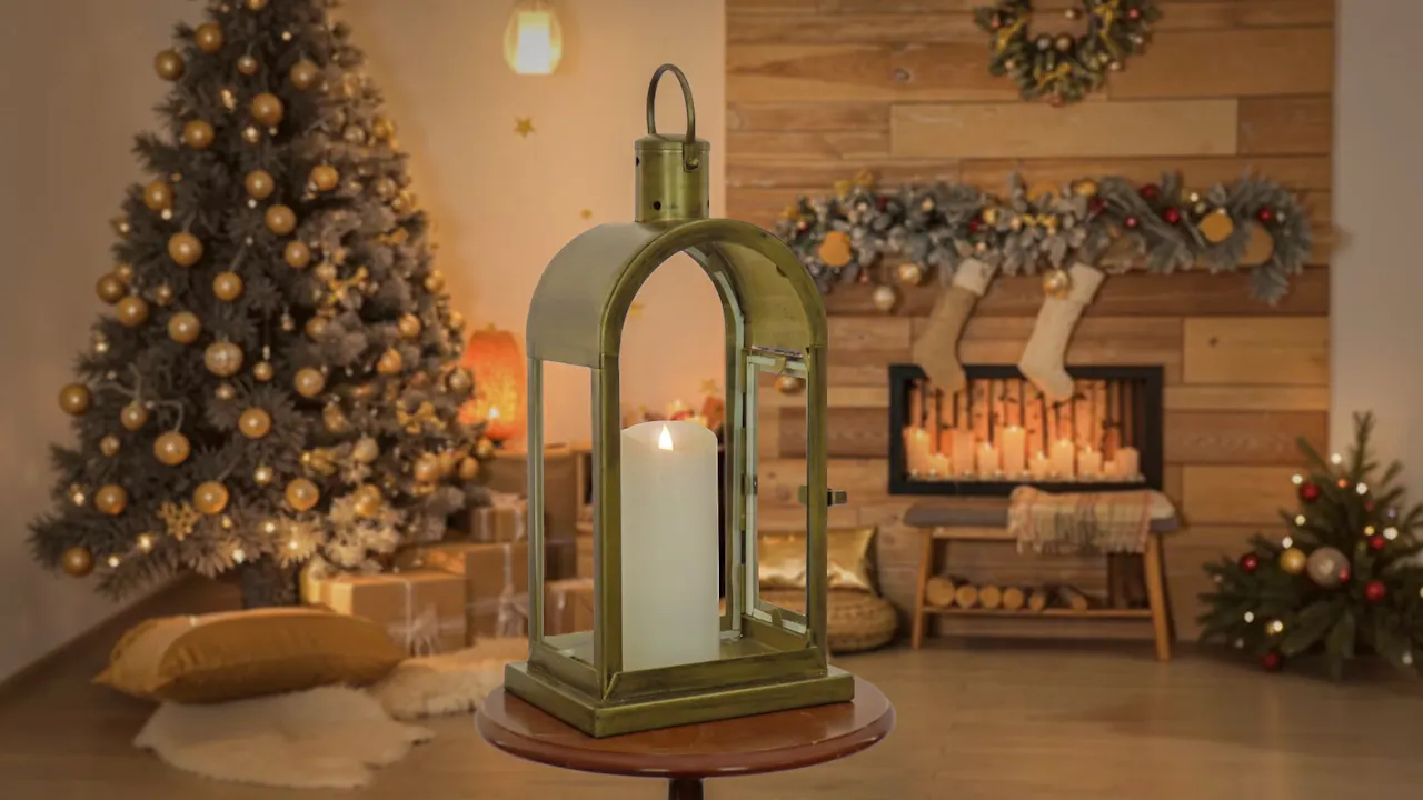 The Arched Bronze Candle Lantern Pair