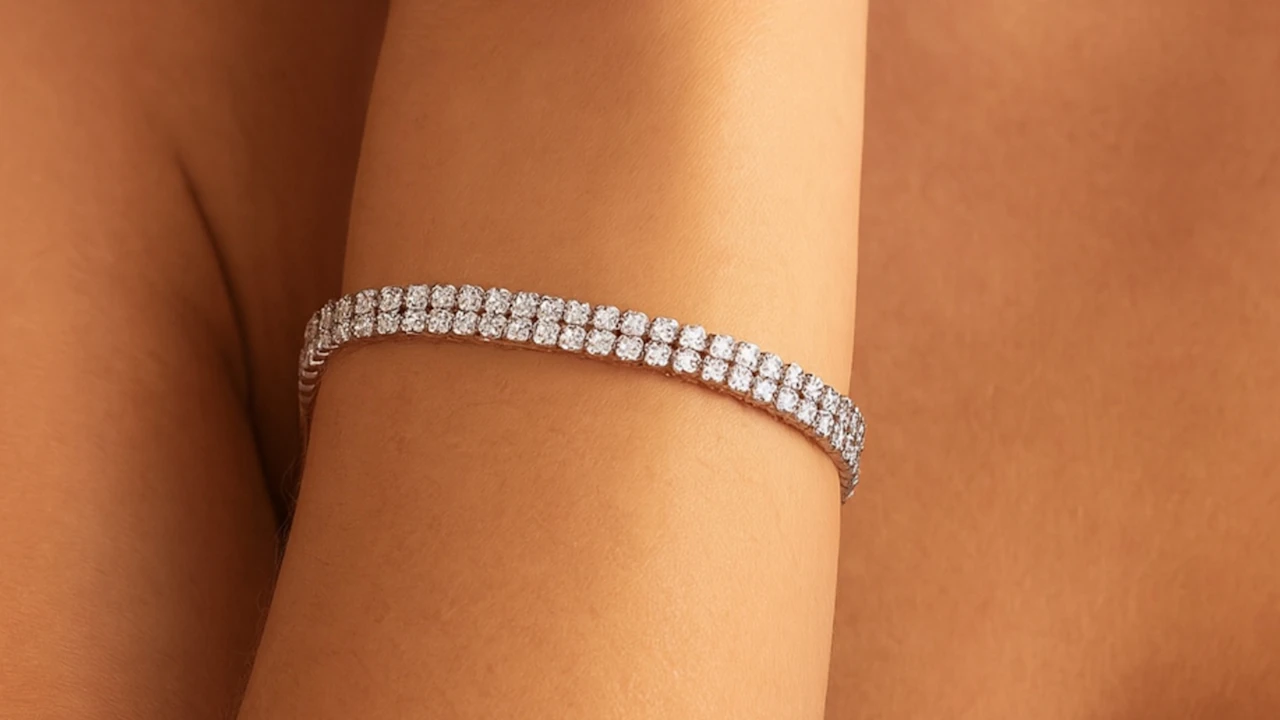 Donatello Gian Two Row Tennis Bracelet