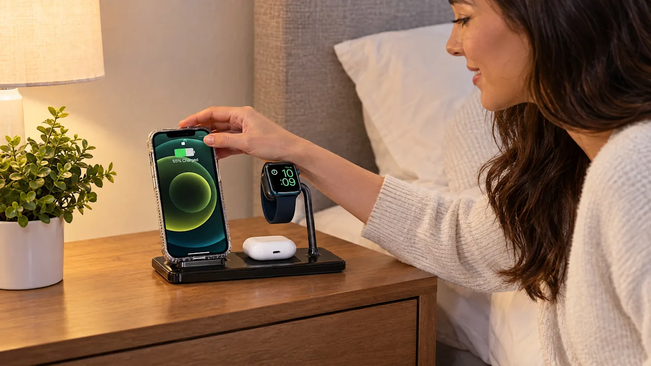 Case-Mate Fuel 4-in-1 Fast Wireless Charging Station with Adapter