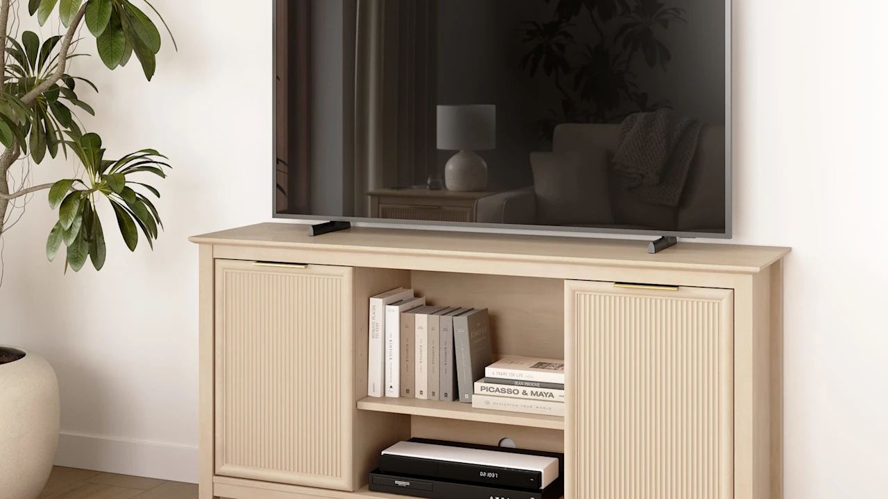 Camille 58W Fluted TV Stand with Storage