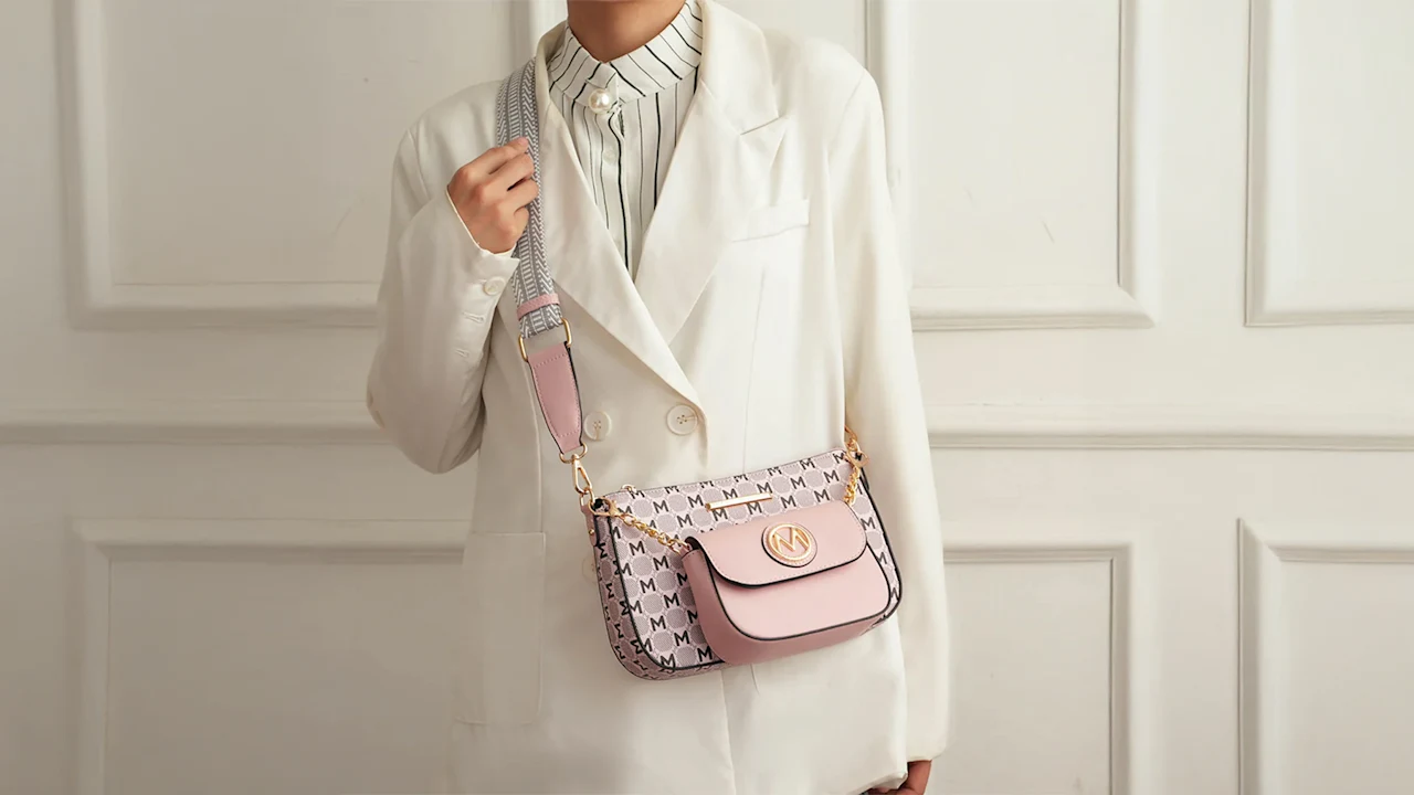 MKF Collection Ciri Monogram Crossbody Double Bag by Mia K