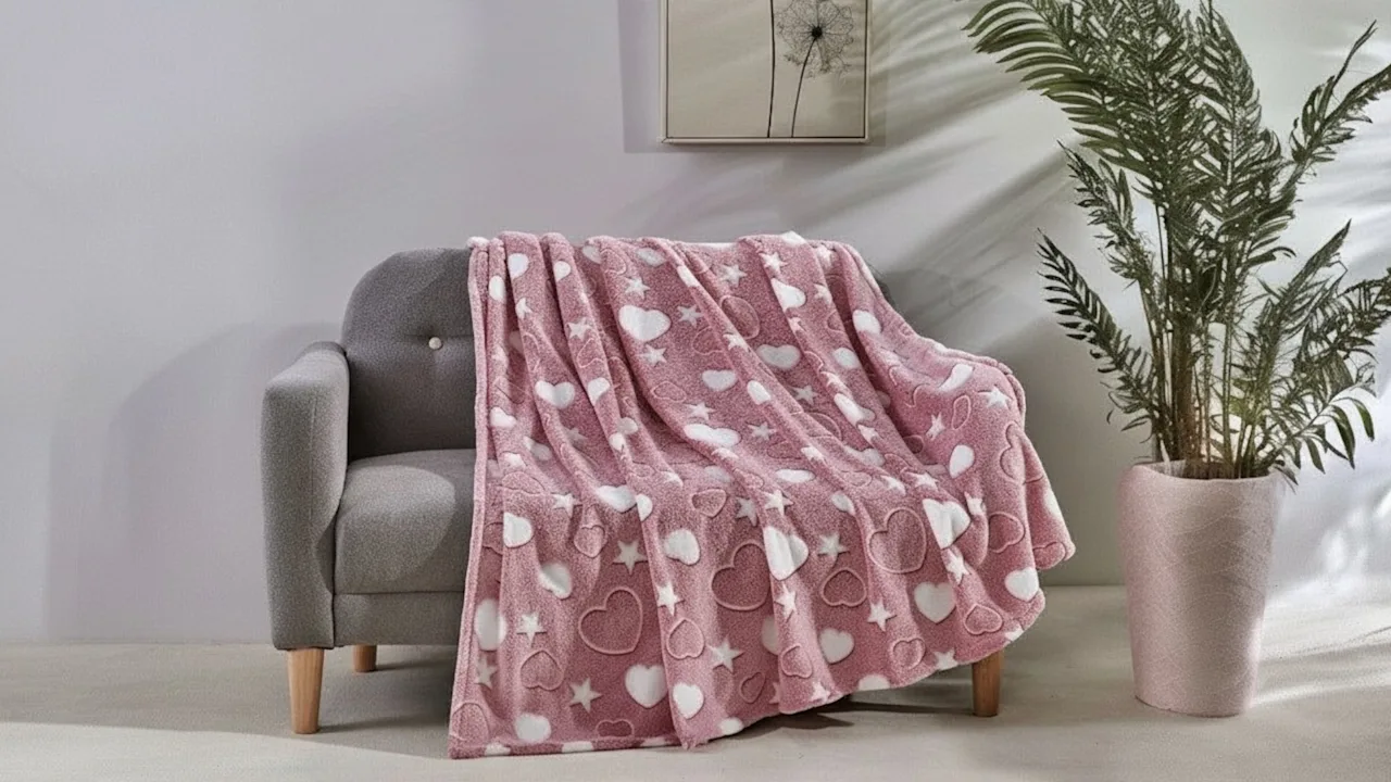 Luxury Home Glow-in-the-Dark Ultra Soft Micro Plush Fleece Throw Blanket