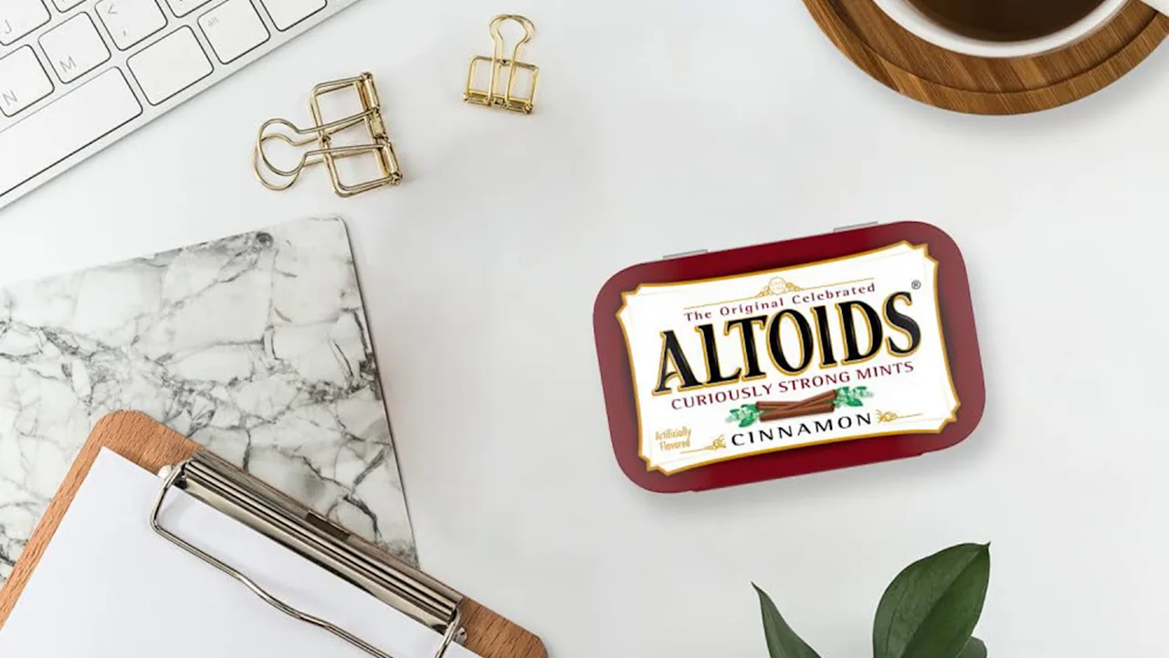 12-Pack: Altoids Classic Cinnamon Hard Candy Breath Mints 1.76oz Tin