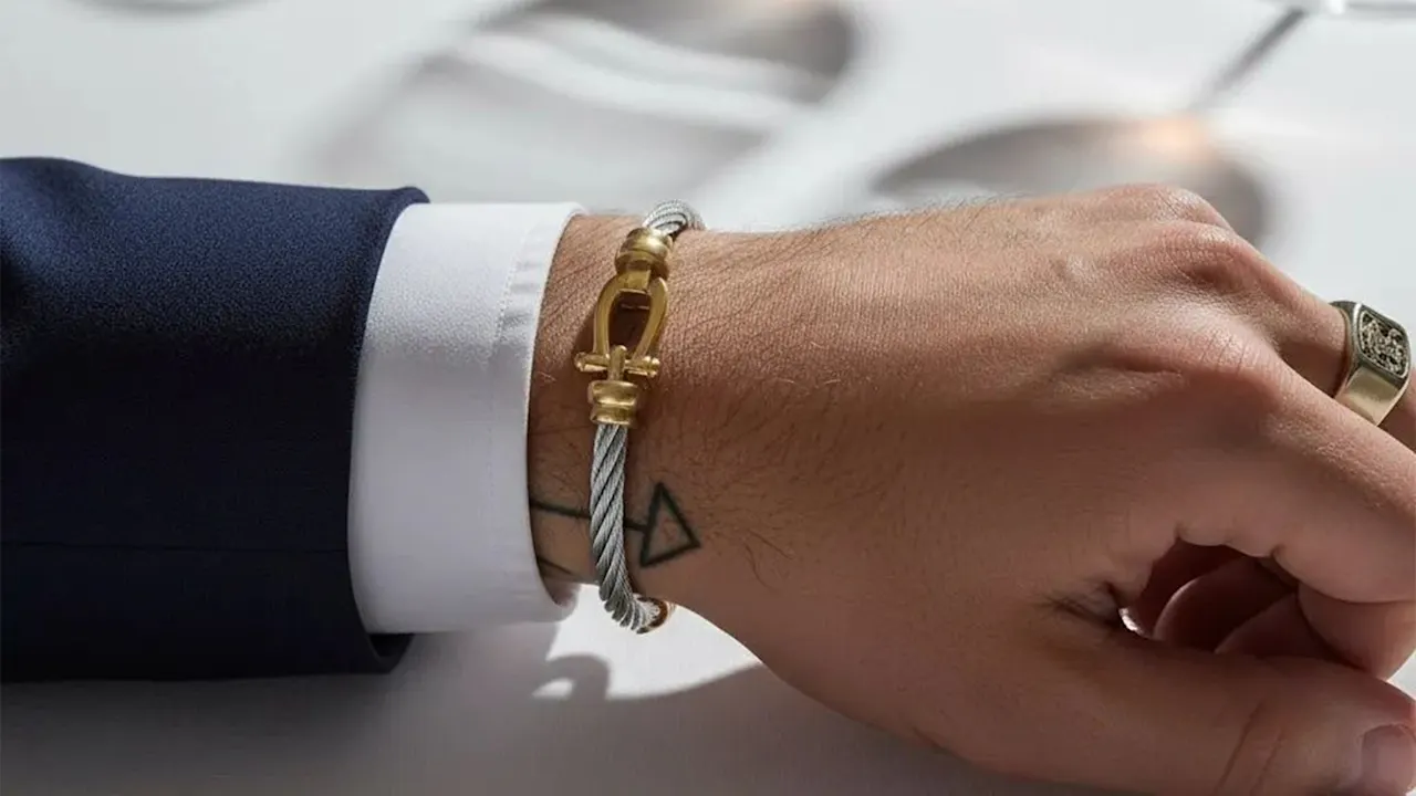Iron Saints Silver Cable Cuff Bracelet