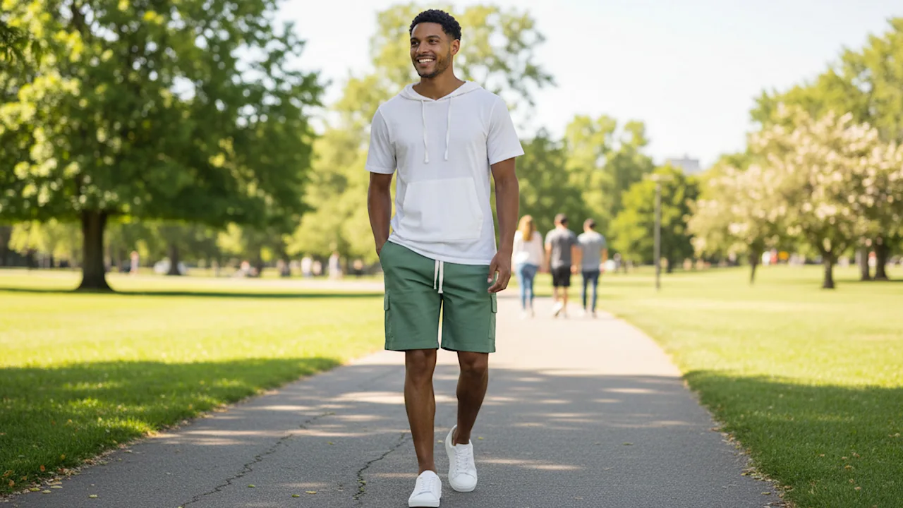 6-Pack: Nextex Men's Cotton Cargo Shorts with Drawstring