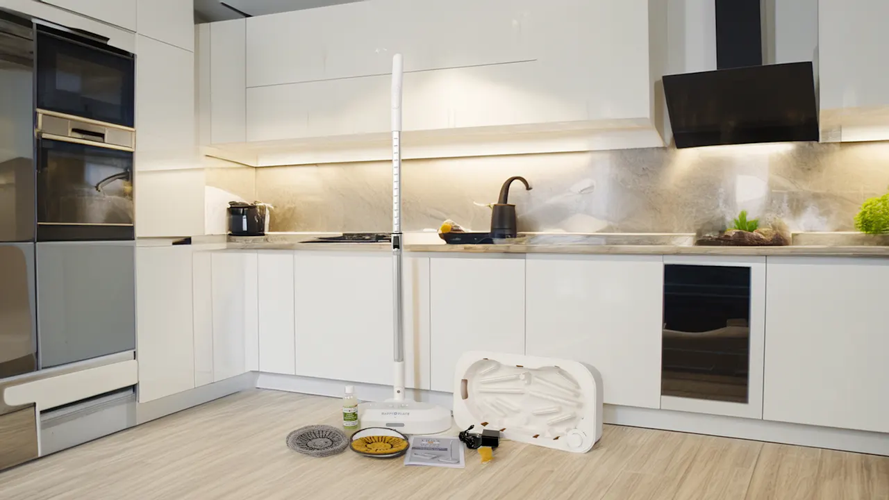 Happy Place Cordless Floor Care System with Cleaning Station