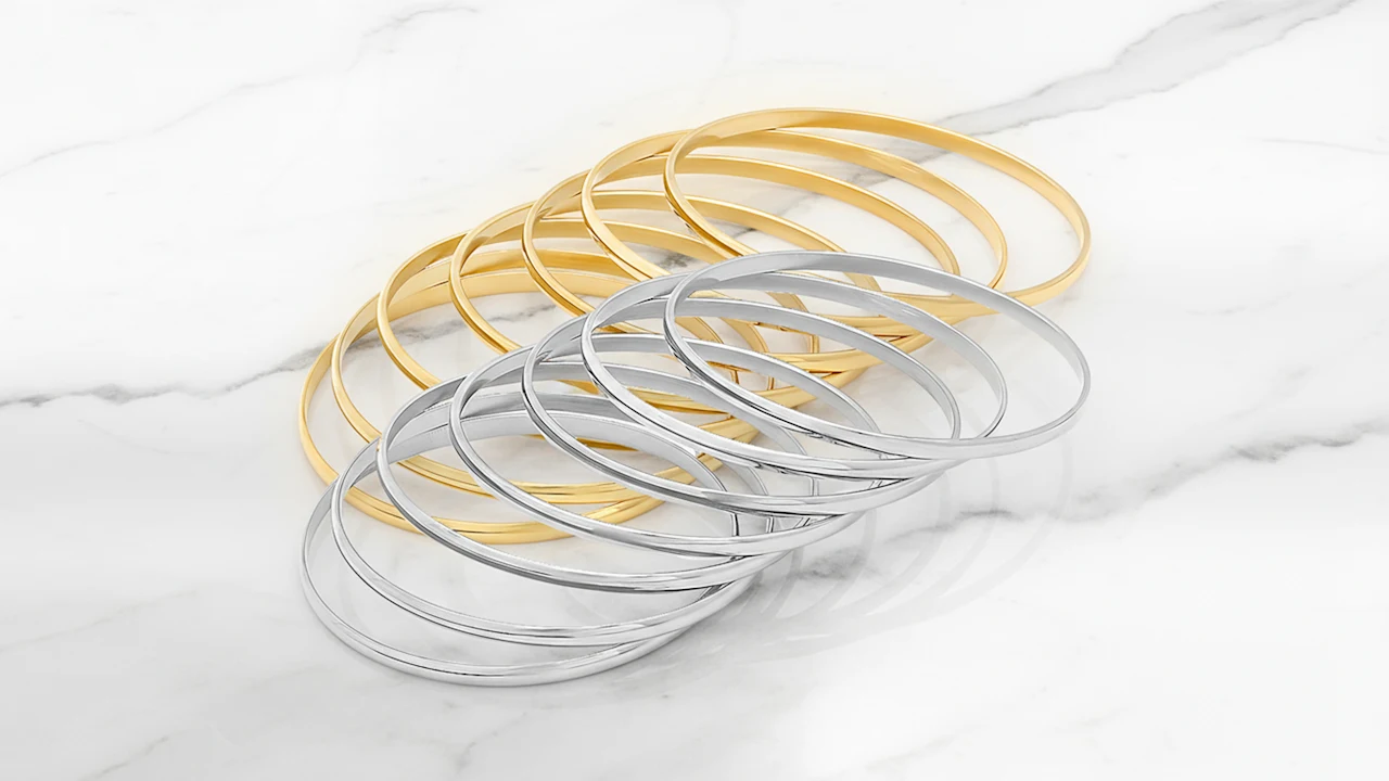 Steeltime Set of 14 Women's Bangles