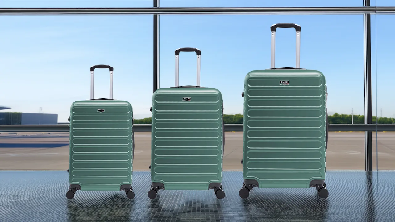 TUCCI Italy Carravia 3-Piece Hardside Luggage Set