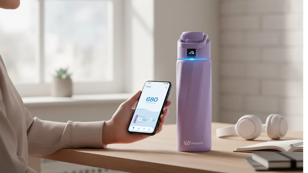 The Smart Hydration Tracking Water Bottle (24 Oz.)