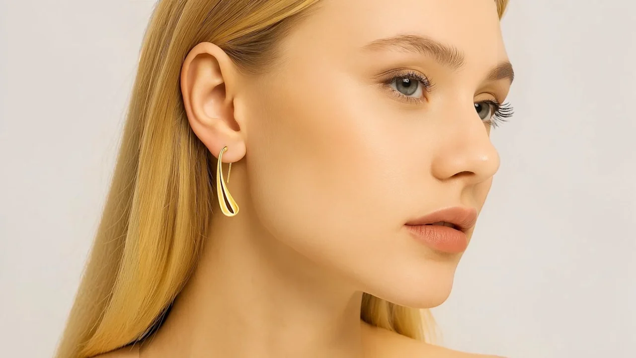 Dloria Isabella Eternal Drops Dainty Teardrop Dome Earrings