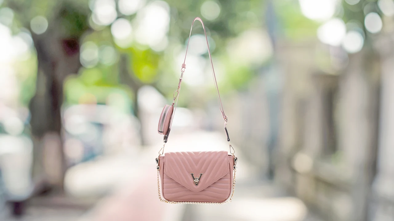 Poppy & Harper Vivienne Chevron Quilted Crossbody