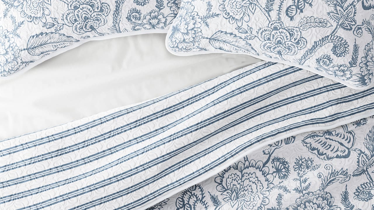 Cloth & Gable Reversible Printed Quilted Coverlet Set
