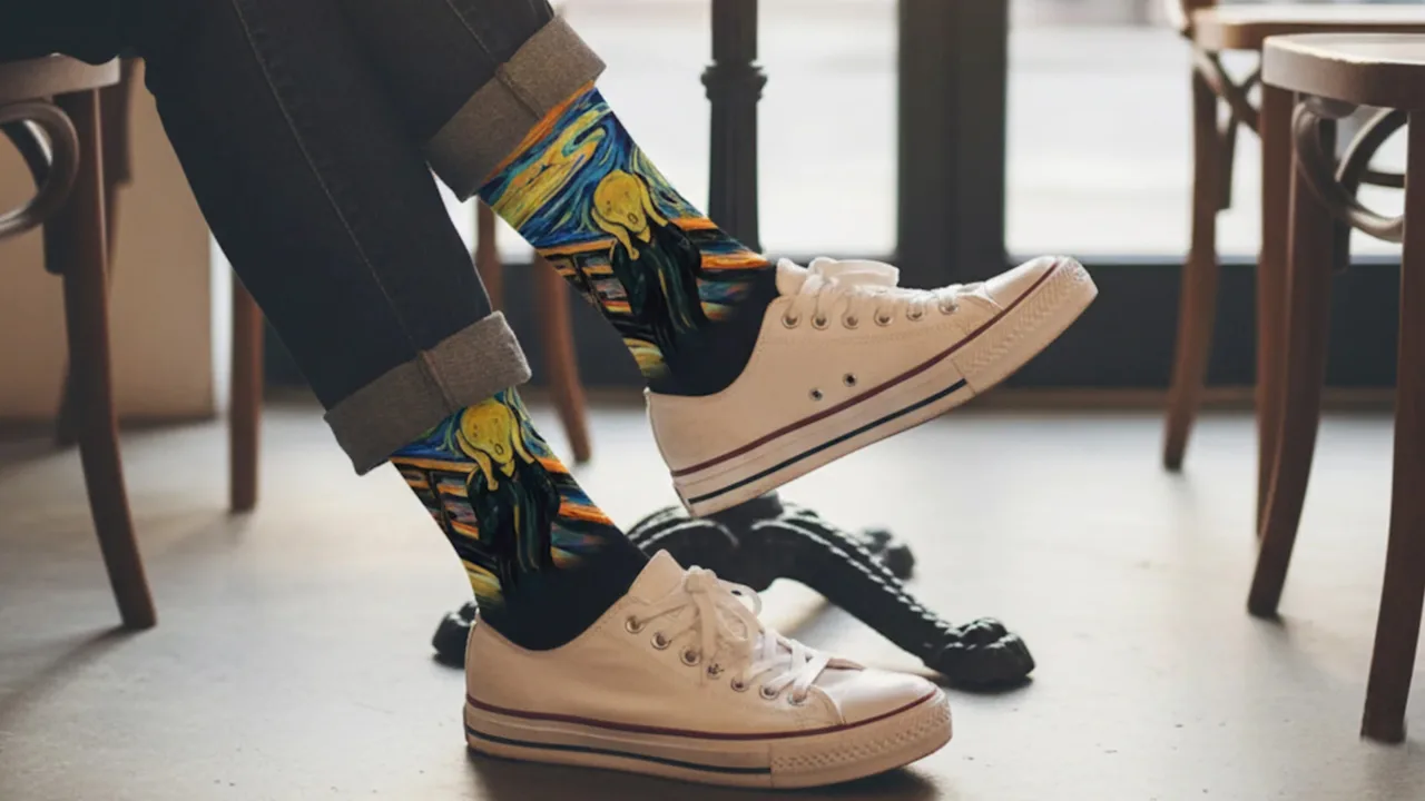 3-Pack: Seeboo Crew Length Art Inspired Cotton Blend Socks