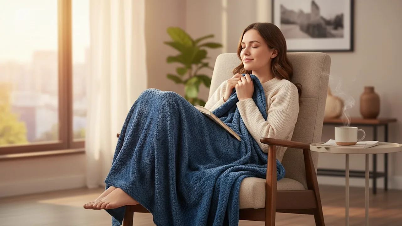 Luxury Home Chevron Braided Microplush Throw Blanket