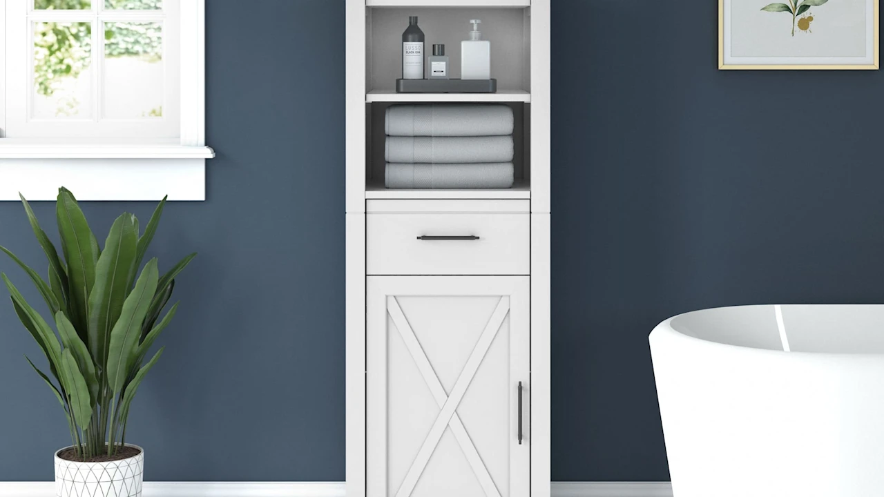 Key West Tall Bathroom Storage Cabinet