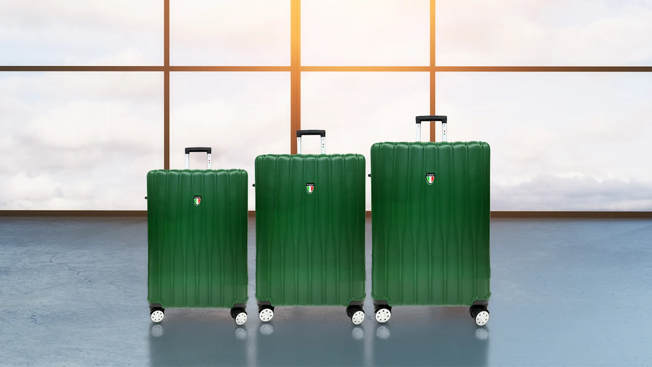TUCCI Italy Baratro 3-Piece Hardside Luggage Set