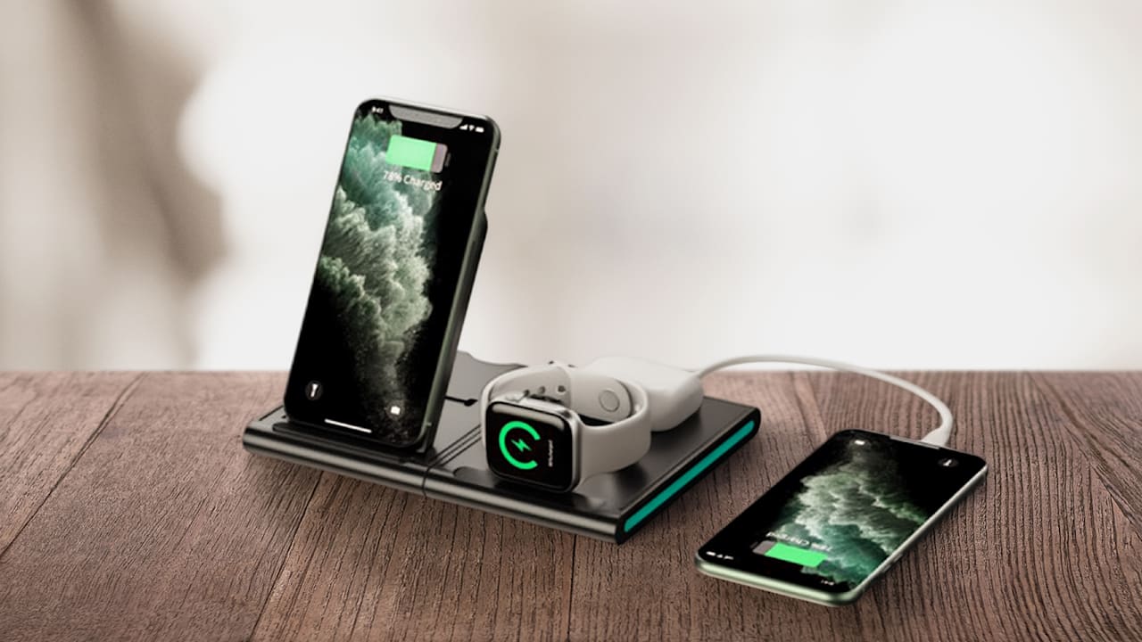 Vista 4-In-1 Magnetic Power Tiles Wireless Charging Station