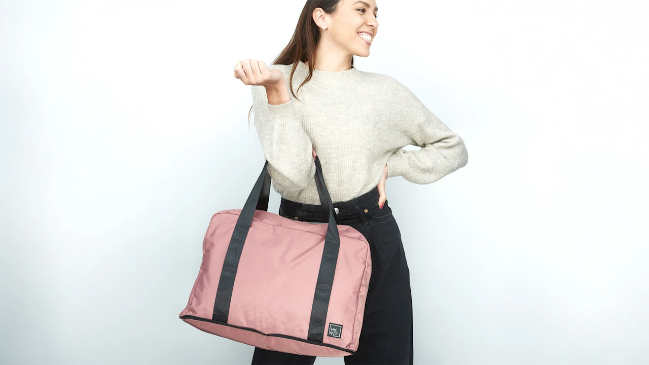 IHKWIP 2-Piece Foldable Duffle Bag and Toiletry Bag Set