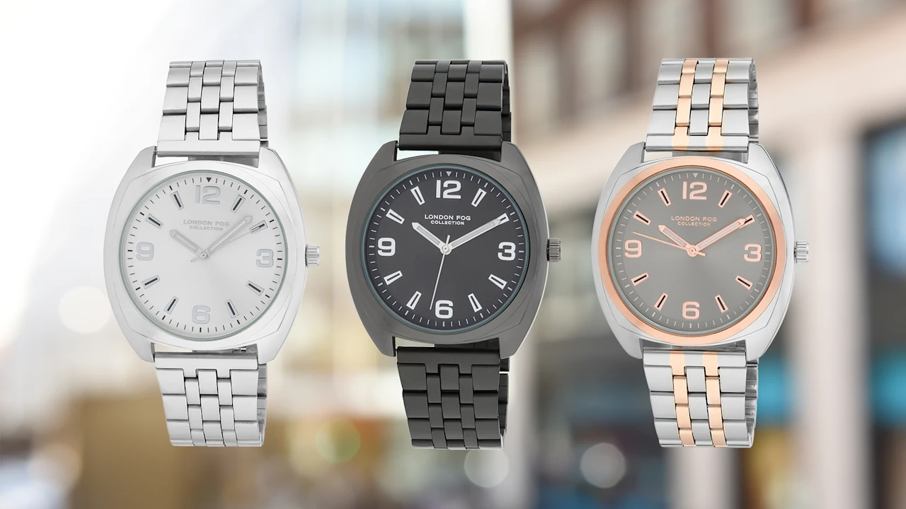 London Fog Keltic Cushion Case Mesh Strap 38mm Watch