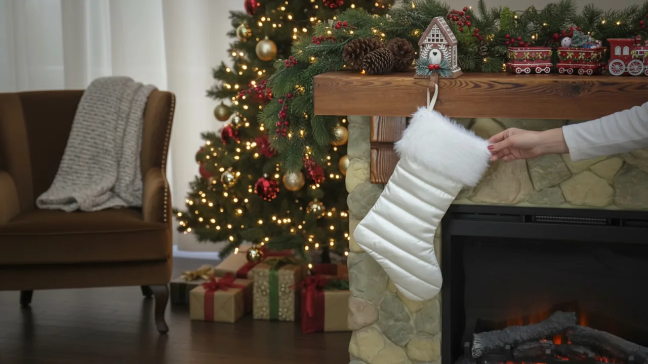 The Puffy-Coat Stocking With a Faux Fur Cuff