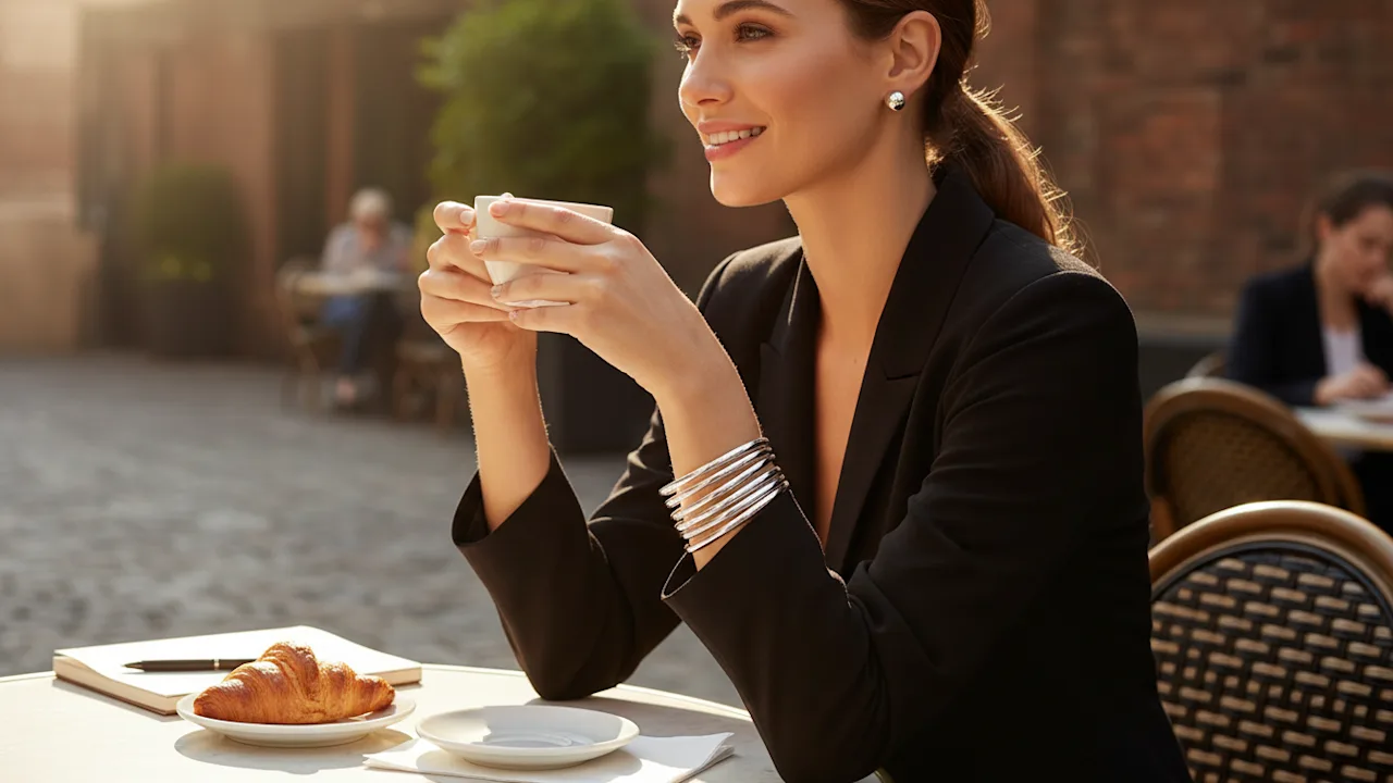 Steeltime Ladies Bangle Set & Stud Earrings
