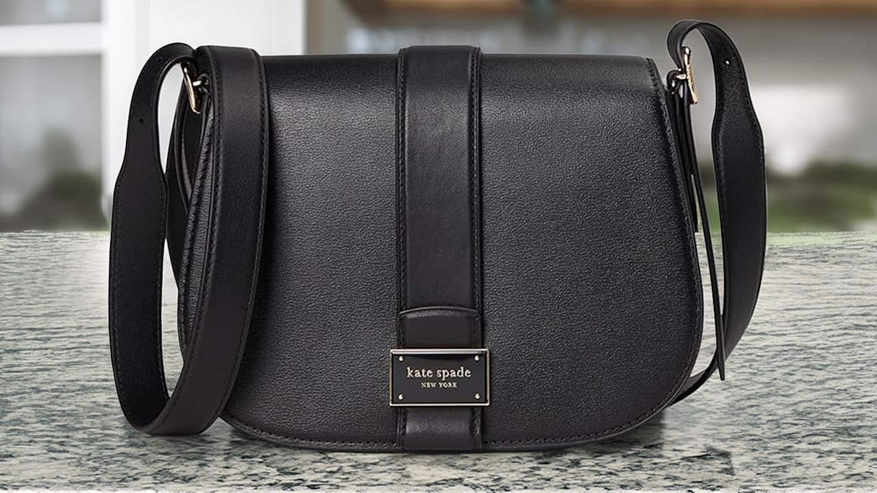 Kate Spade Nouveau Textured Leather Medium Saddle Crossbody