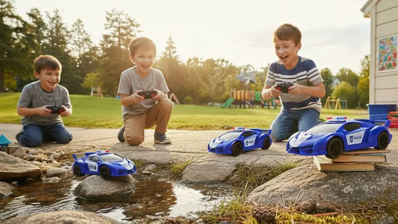 Infinite Basics 4-Direction RC Toy Car with Light-Up All-Around Driving