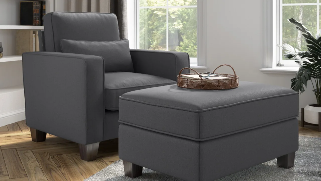 Stockton Accent Chair with Ottoman Set
